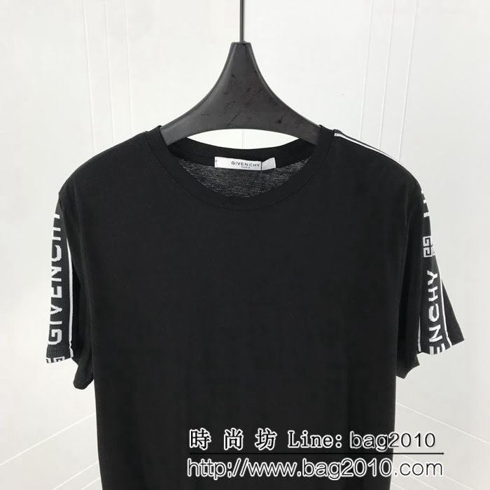 GVC紀梵希 19ss早春新款 雙股絲光棉 男款短袖 簡約百搭款 ydi1778